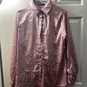 Pink Cheetah Print Blouse